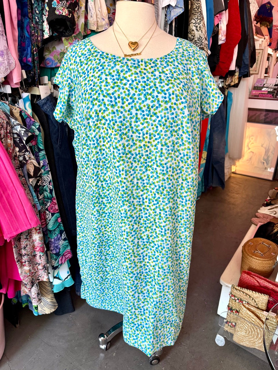 Handmade Reversible Butterflies and Polka Dots Dress - Fits up to a 22/24