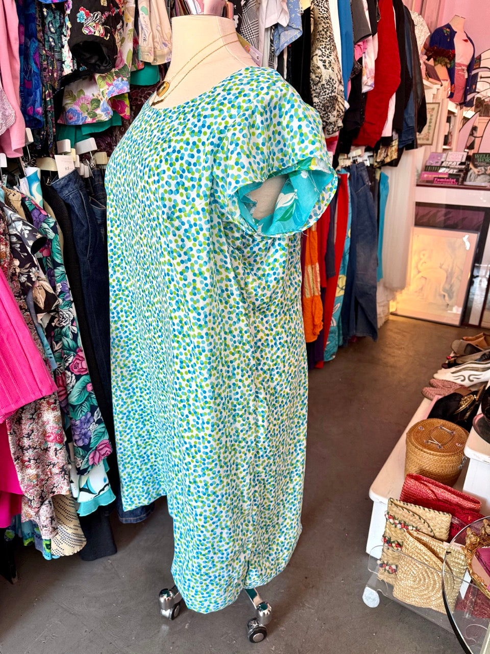 Handmade Reversible Butterflies and Polka Dots Dress - Fits up to a 22/24