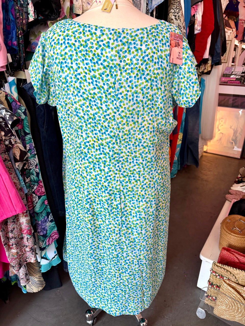 Handmade Reversible Butterflies and Polka Dots Dress - Fits up to a 22/24
