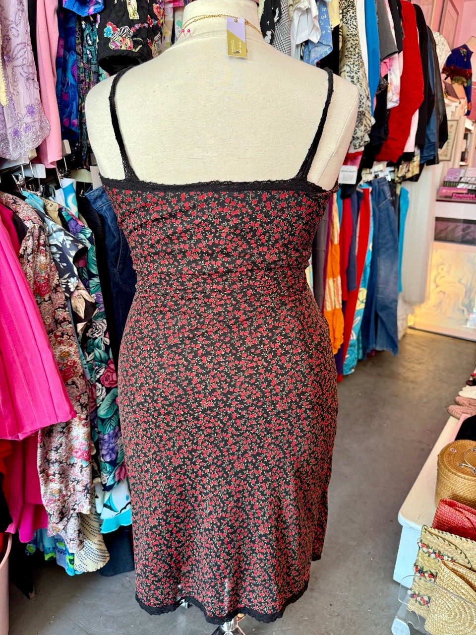 2000s Betsey Vibes Rose Faux Wrap Dress - Size 14-18