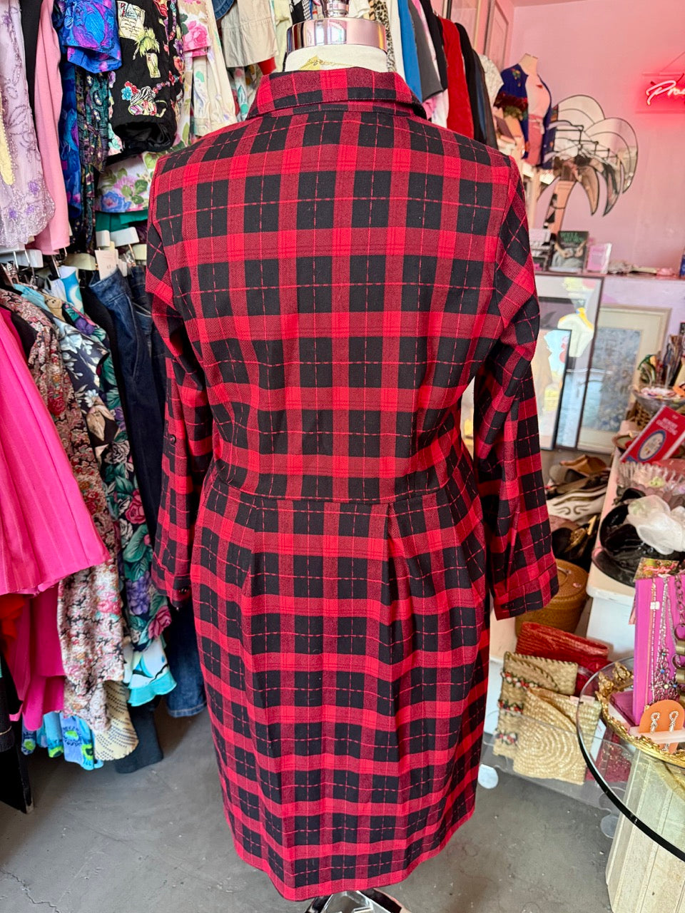 Modcloth Buffalo Plaid Dress - Size 2X