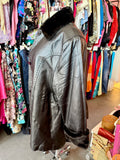 Verse Leather Jacket With Removable Fur Trim - Size 24/26
