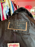 Verse Leather Jacket With Removable Fur Trim - Size 24/26