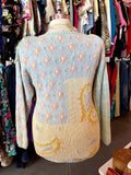 80s Pastel Patchwork Sweater - Large - 1X