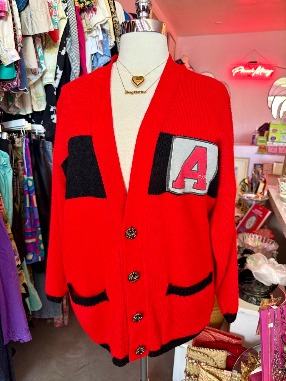 Always Moving Red Cardigan - Size 22-26