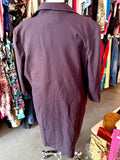 90s Aubergine Dreams Longline Tie Front Jacket - Size 22/24