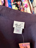 90s Aubergine Dreams Longline Tie Front Jacket - Size 22/24
