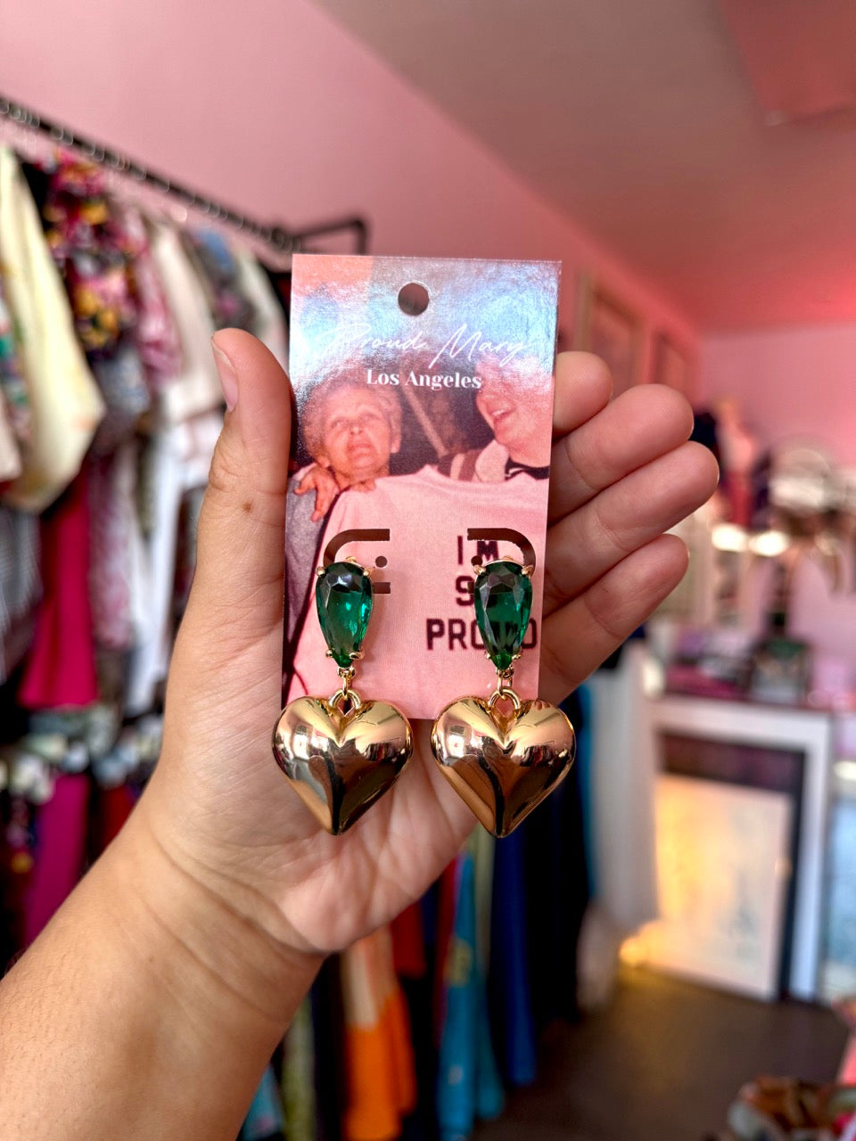 Heart of Gold Dangle Earrings