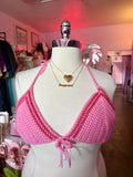 Mermaid Hex Crochet Adjustable Bikini Top - Size 20-24 2X/3X