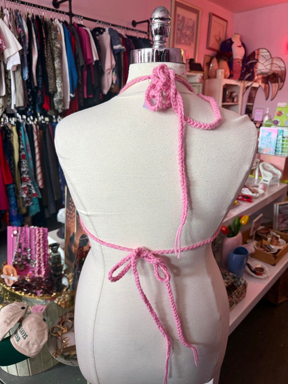 Mermaid Hex Crochet Adjustable Bikini Top - Size 20-24 2X/3X