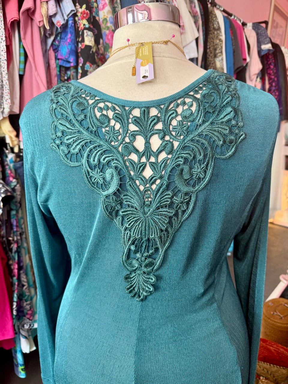 80s Luxury Angel Teal Maxi Dress - Size 16-24