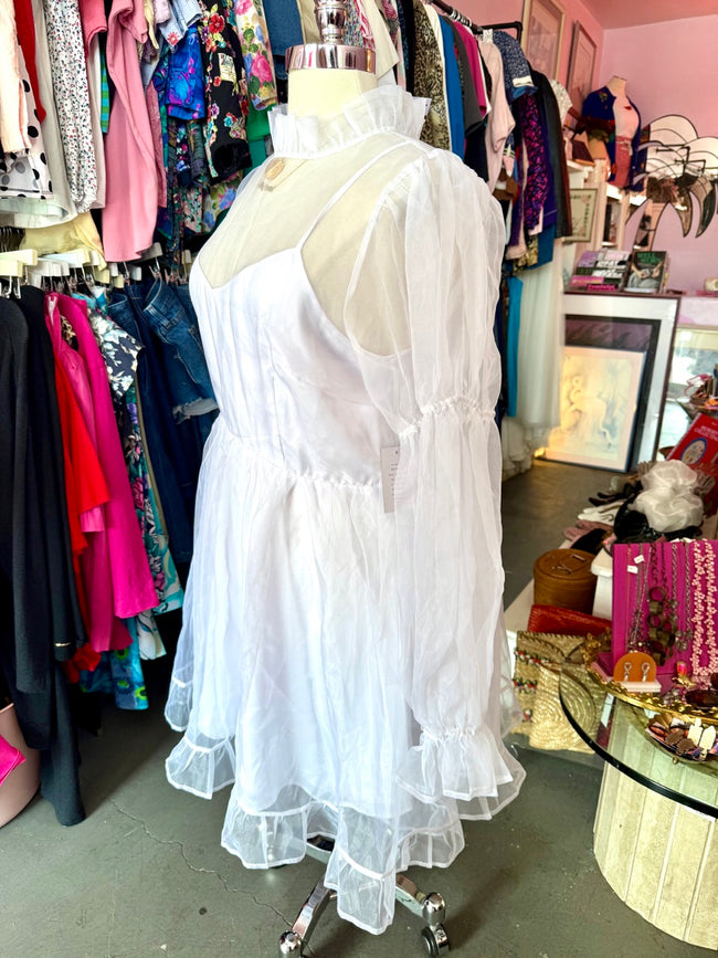 New With Tags - Bridal by Eloquii Organza Mini Dress - Size 18