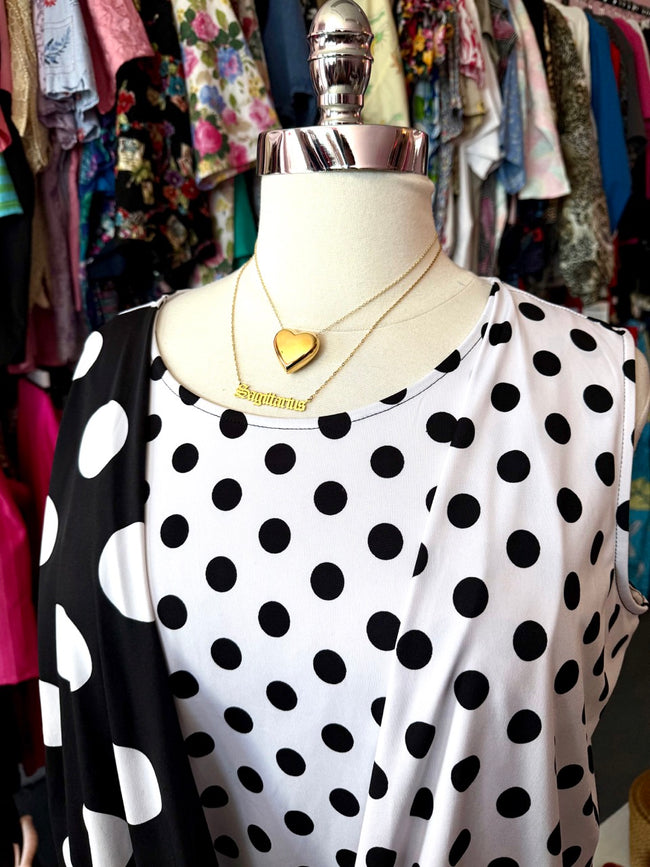 2000s Dotty Faux Wrap Top - Size 22-28
