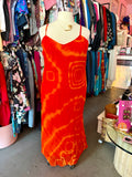 90s Orange Fanta Light Tie Dye Dress - Size 1X