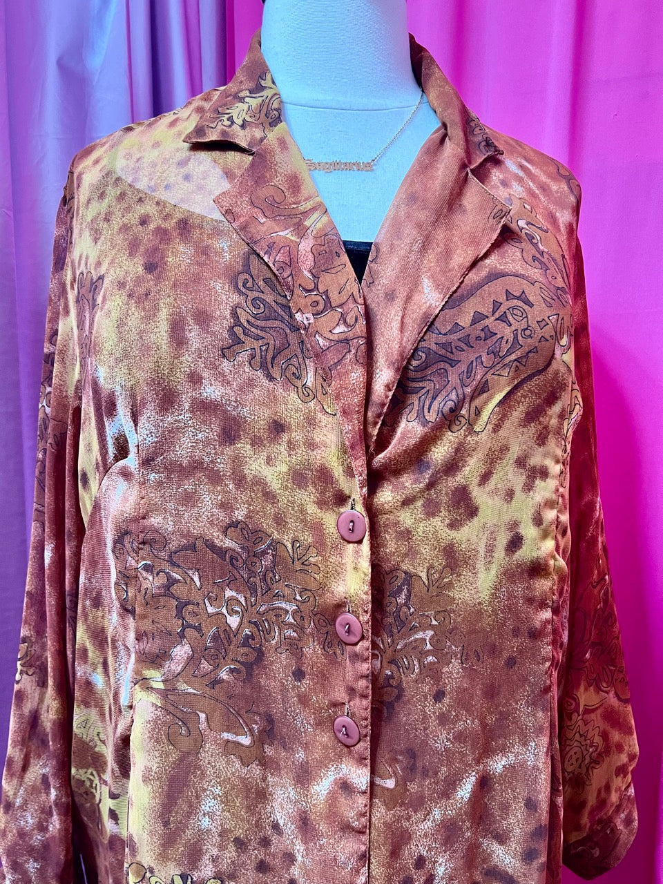 Mlle Gabrielle Dead stock 90s Sheer Button Duster