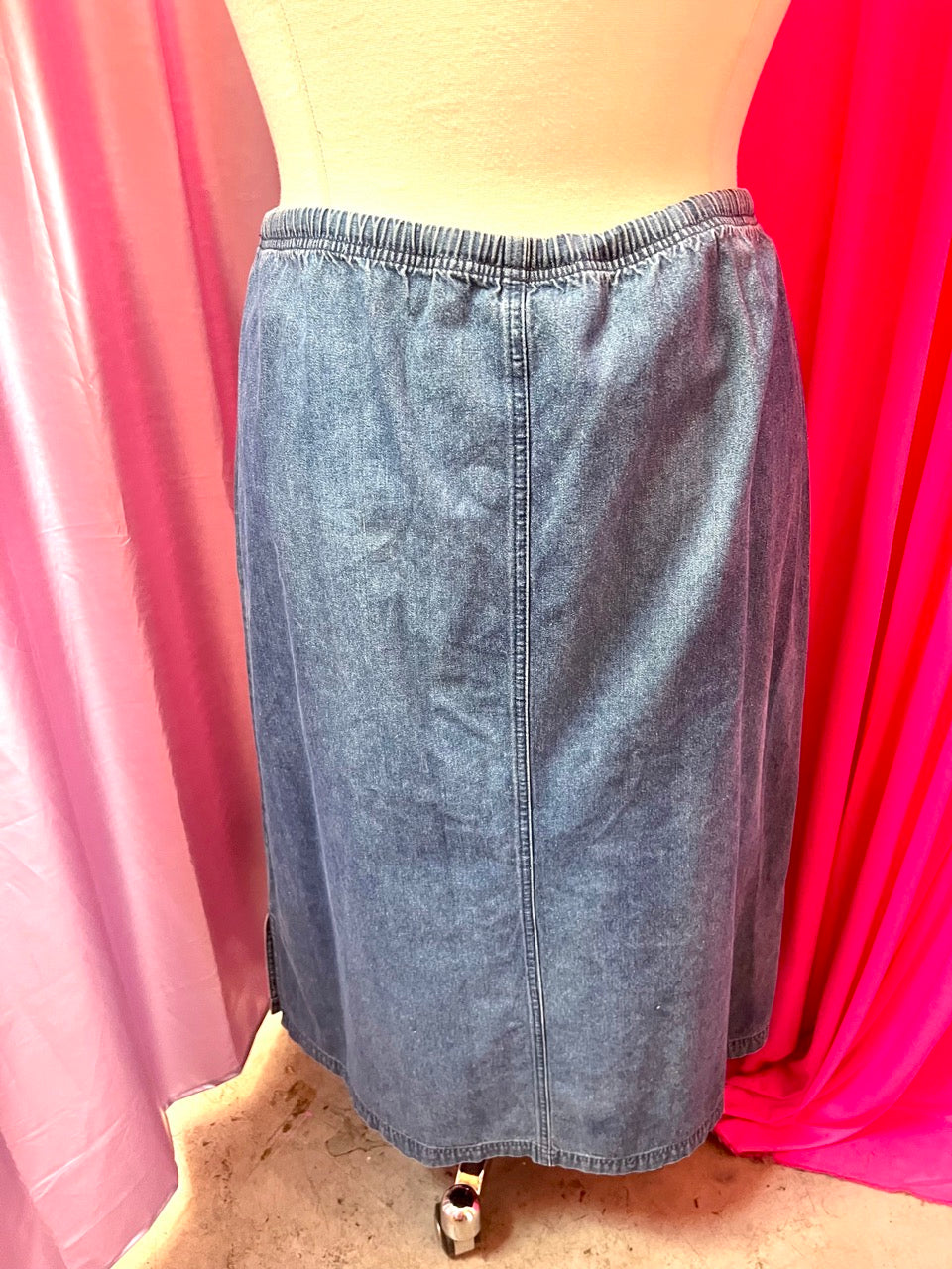 90s Drawstring Denim Skirt