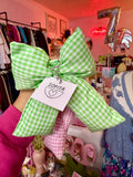 Jumbo Puffy Bow Keychains - Gingham