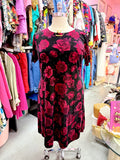 90s By Any Other Name Rose Velvet Dress - Size 2X