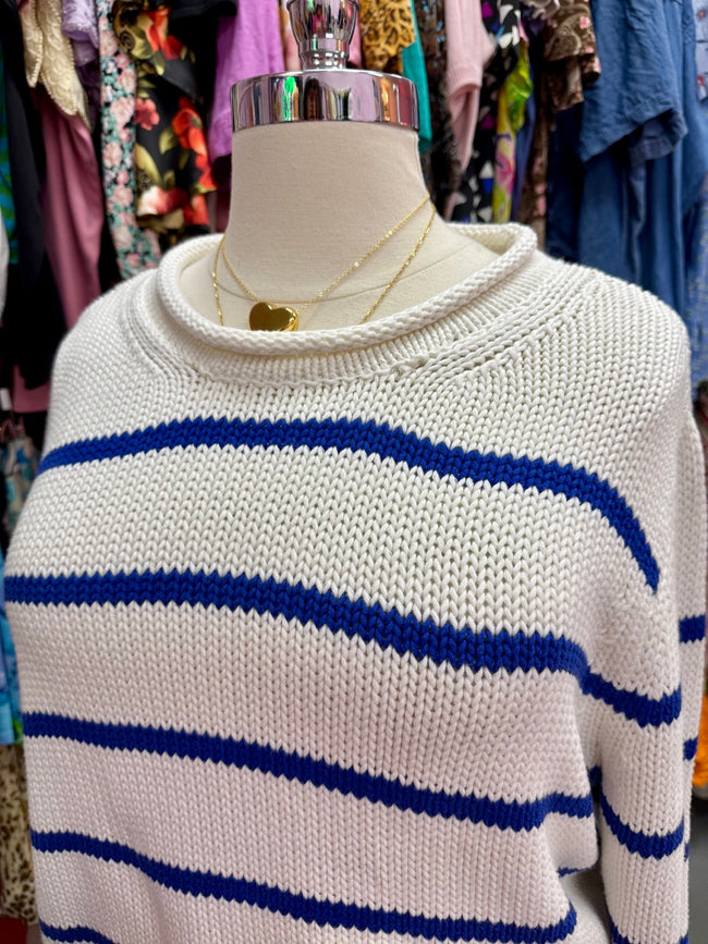 La Ligne Nautical Fisherman Sweater - Size 3X