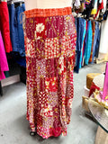 Autumn Willow Patchwork Maxi Skirt - Size 1X/2X
