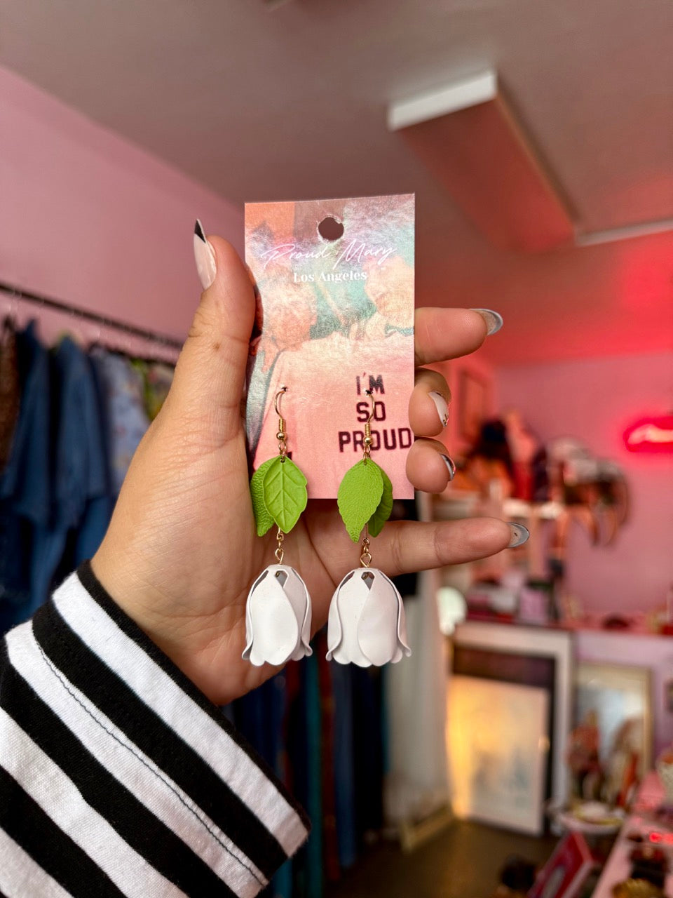 A Bouquet Metal Tulip Earrings