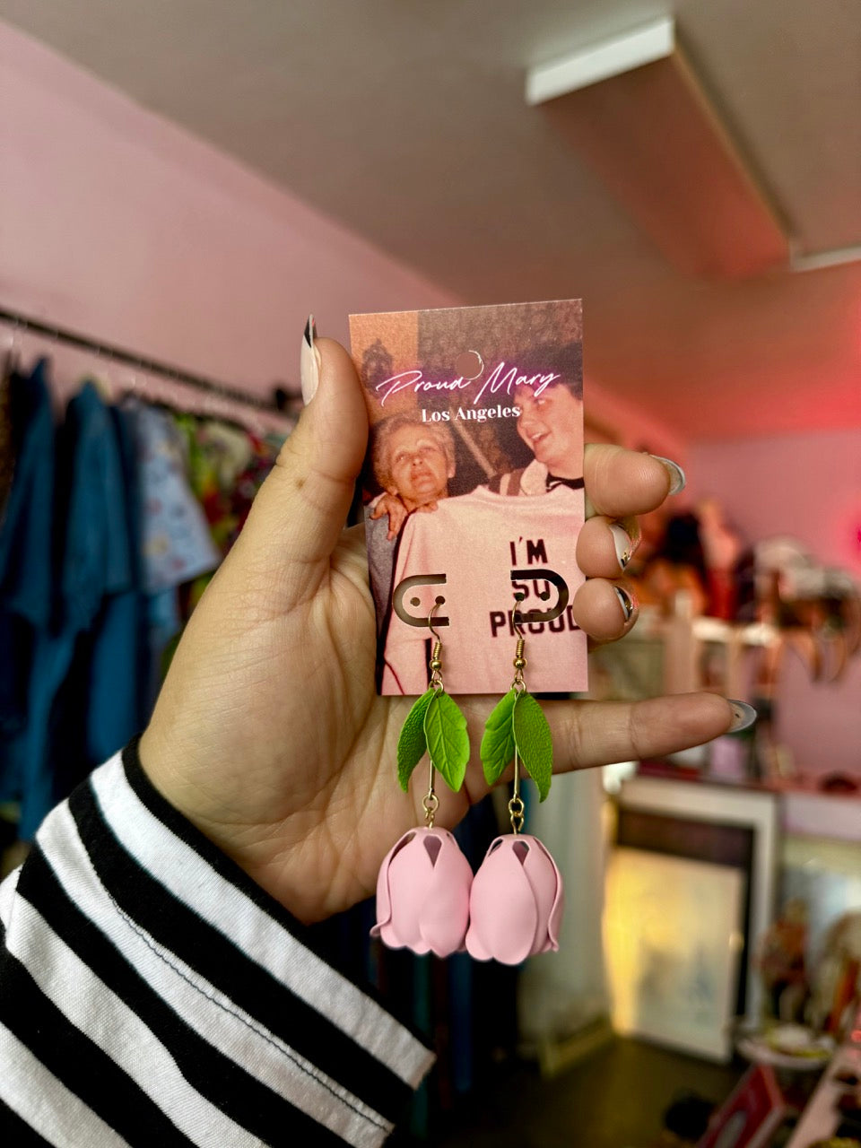 A Bouquet Metal Tulip Earrings