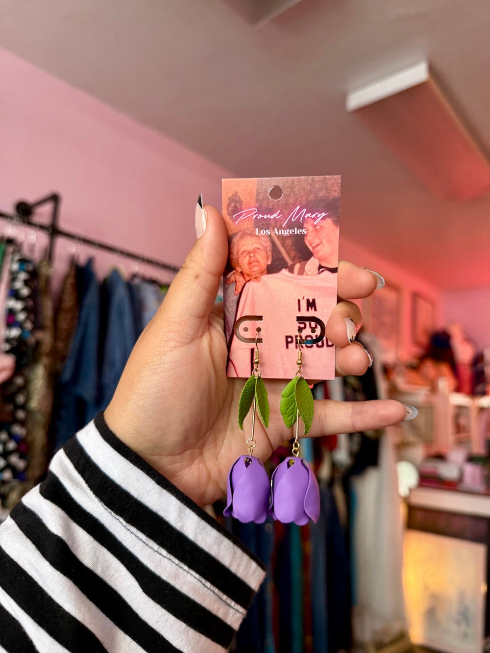 A Bouquet Metal Tulip Earrings