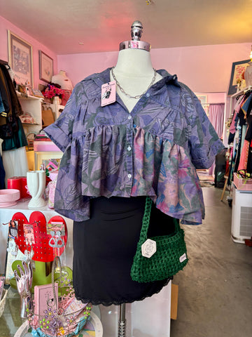 Silver Hammered Heart Adjustable Chain Belt - Size 1X-6X