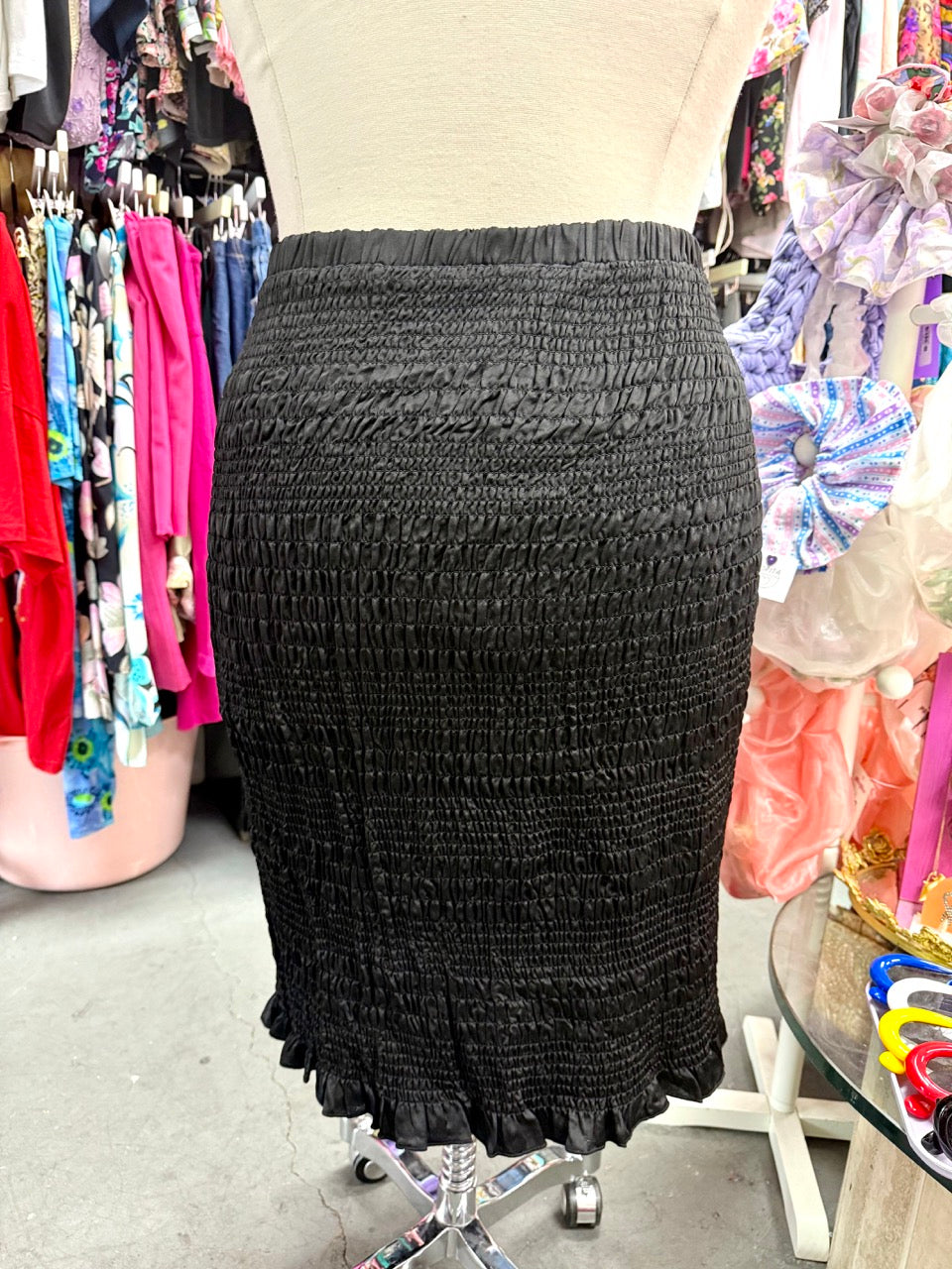 Lovefool Deadstock Shirred Midi Skirt - 4X