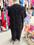 Isolated Heroes Sequin Midi Dress in Midnight Black - Size 2X-4X