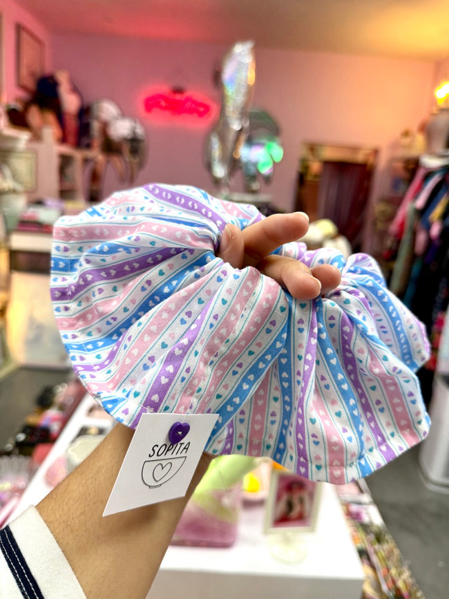 Sopita Vintage Micro Heart Jumbo Scrunchie
