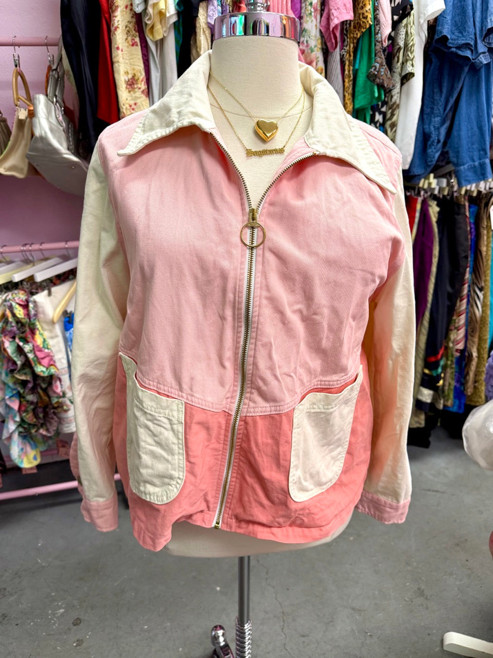 Big Bud Press Pink Colorblock Sailor Jacket - Size 2X