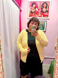 90s Butter Yellow Baby Cardigan - Size XL/1X