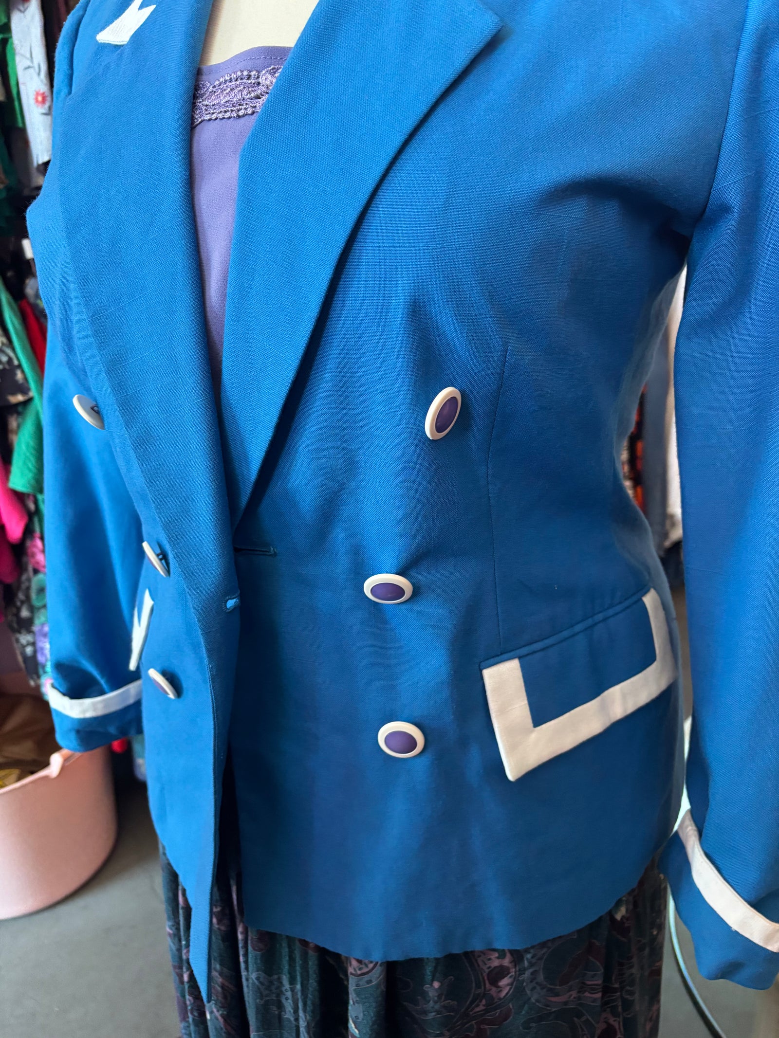 Vintage Cobalt Blue Blazer