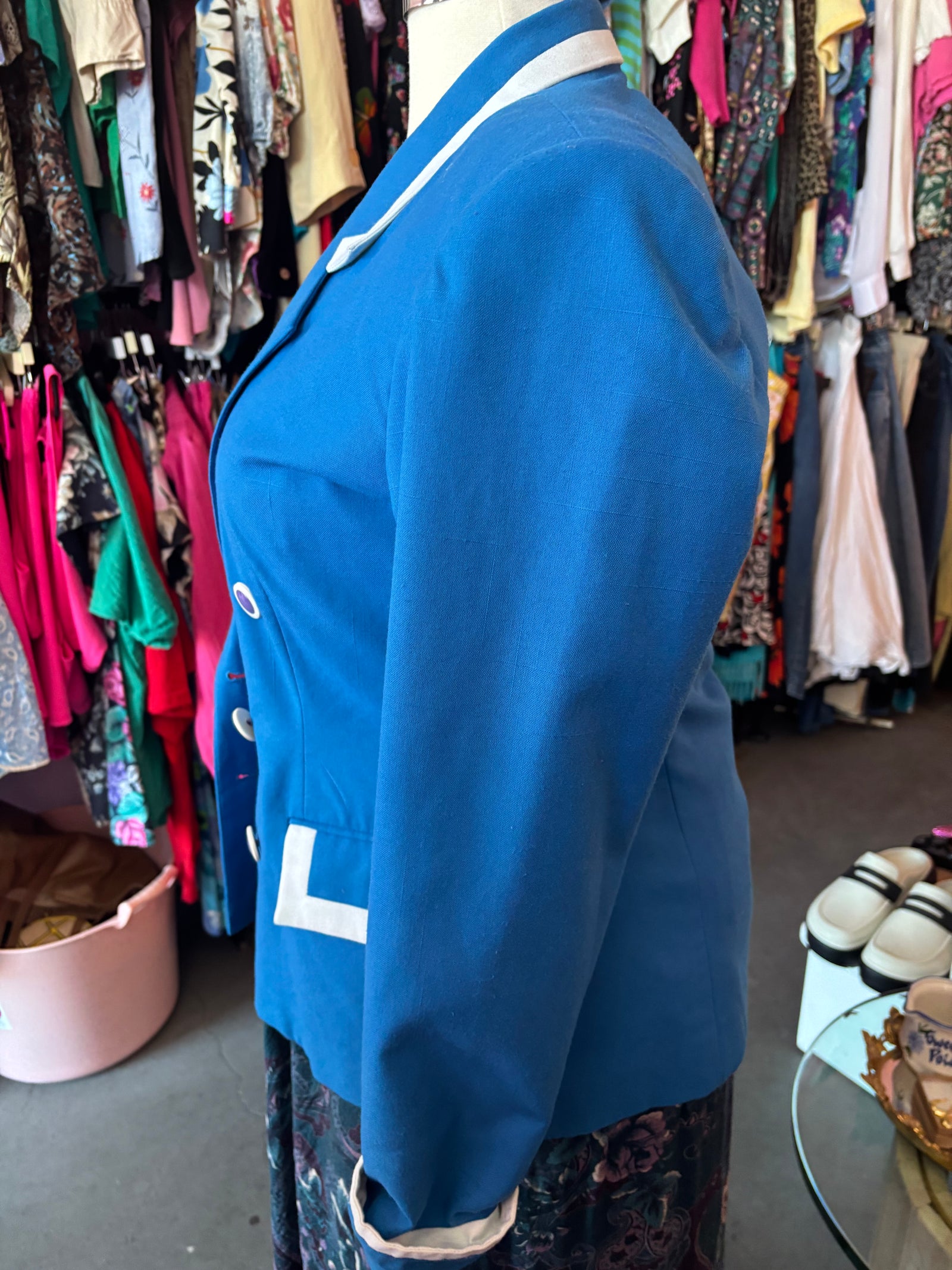 Vintage Cobalt Blue Blazer