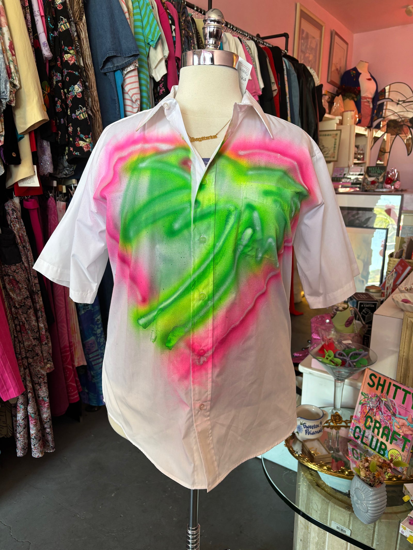 Custom Proud Mary Airbrush Button Up - XL