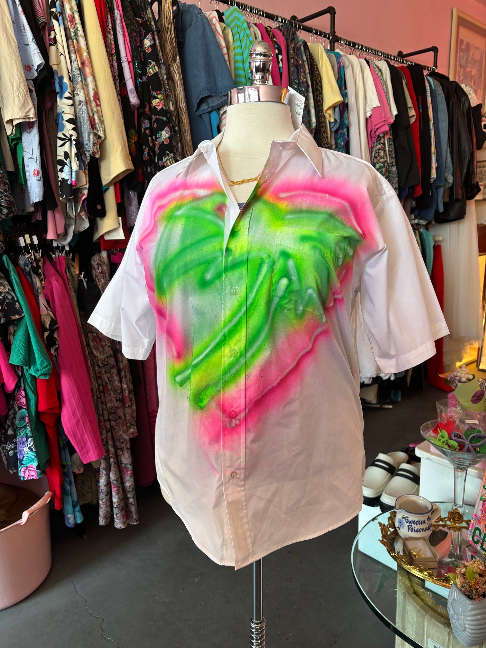 Custom Proud Mary Airbrush Button Up - XL