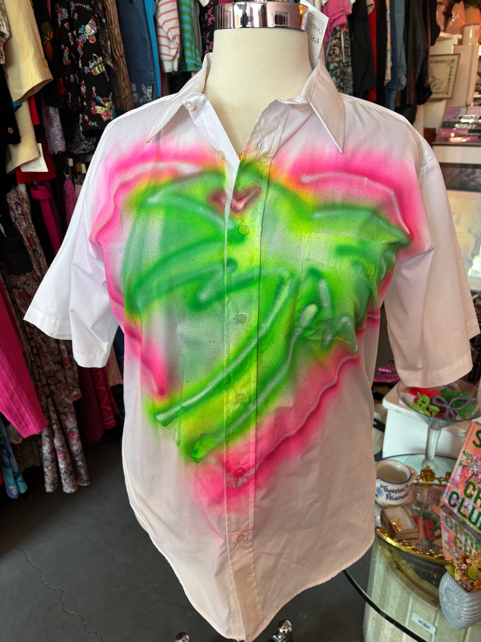 Custom Proud Mary Airbrush Button Up - XL