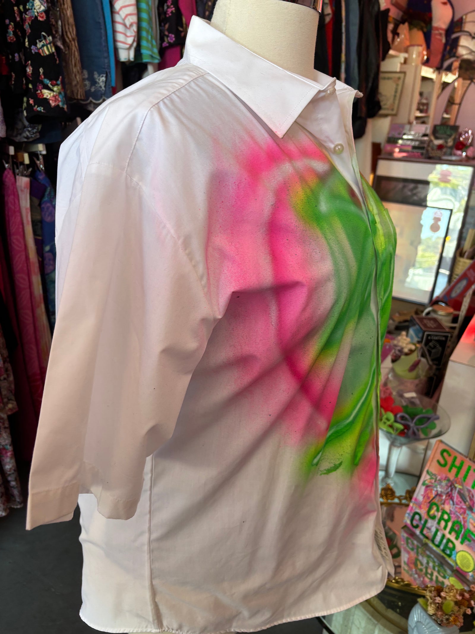 Custom Proud Mary Airbrush Button Up - XL
