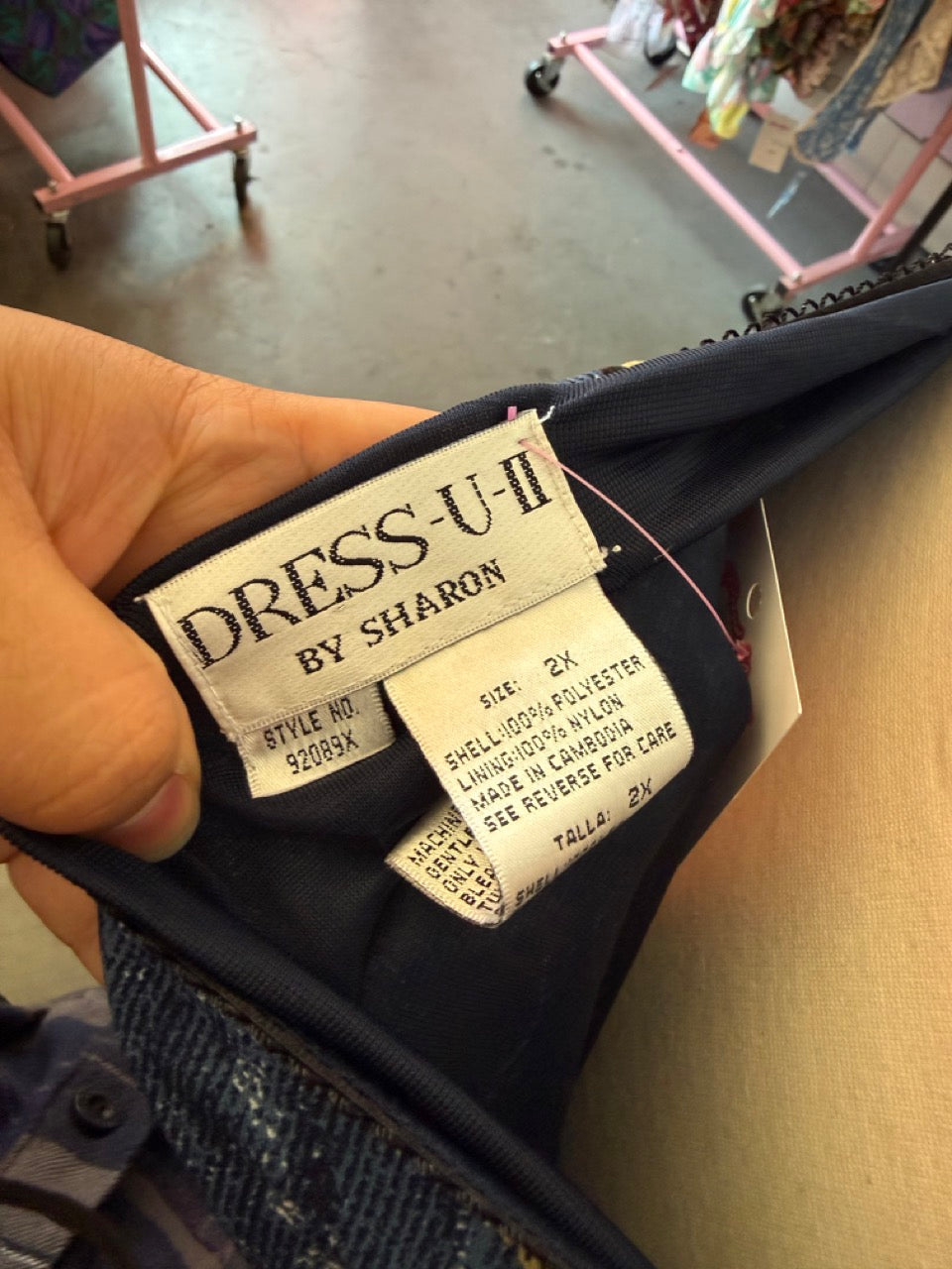 90s Denim and Animal Print Skirt - Size 2X-4X