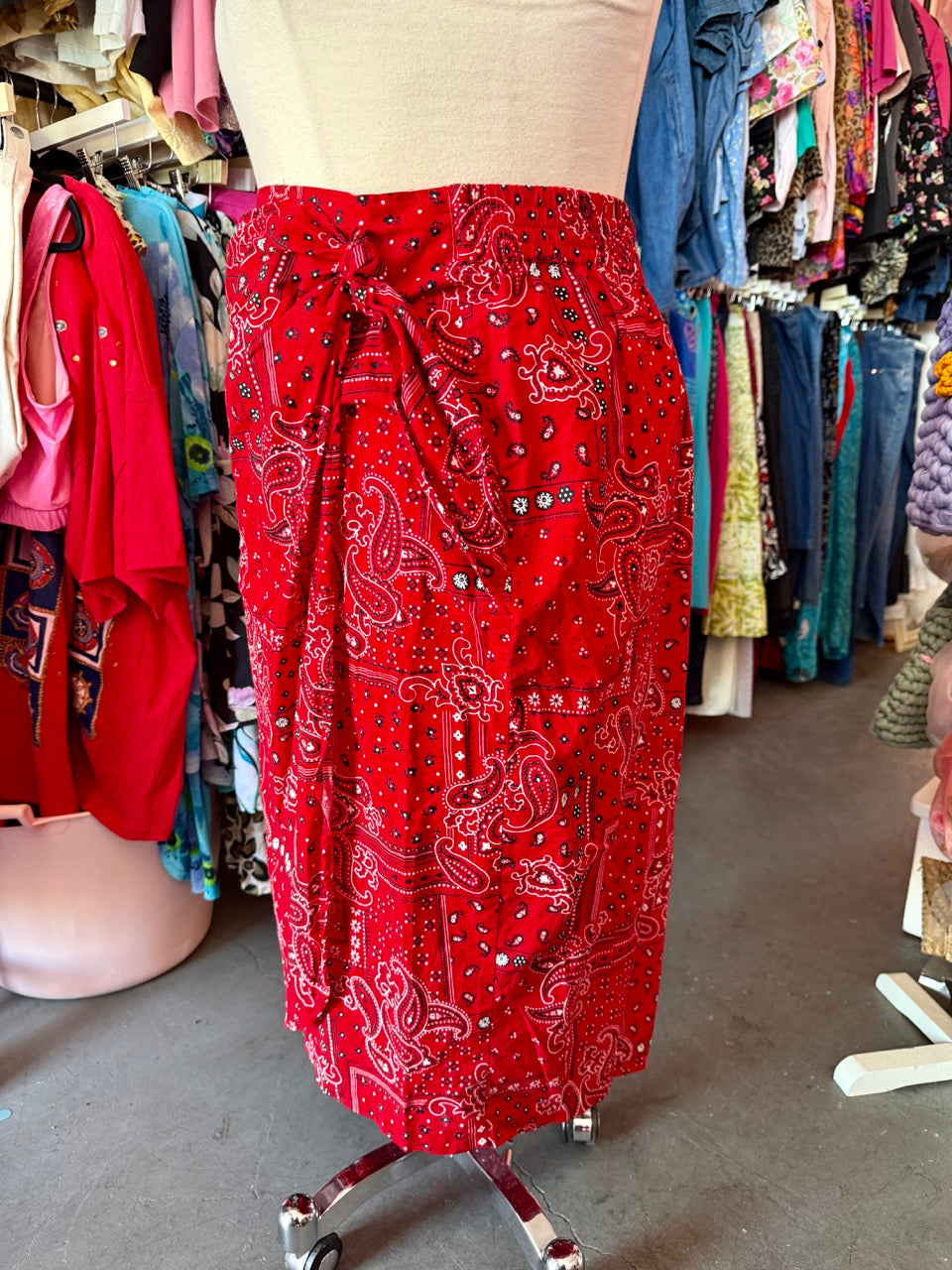 Howdy Partner Paisley Skirt - Fits like a 2X/3X