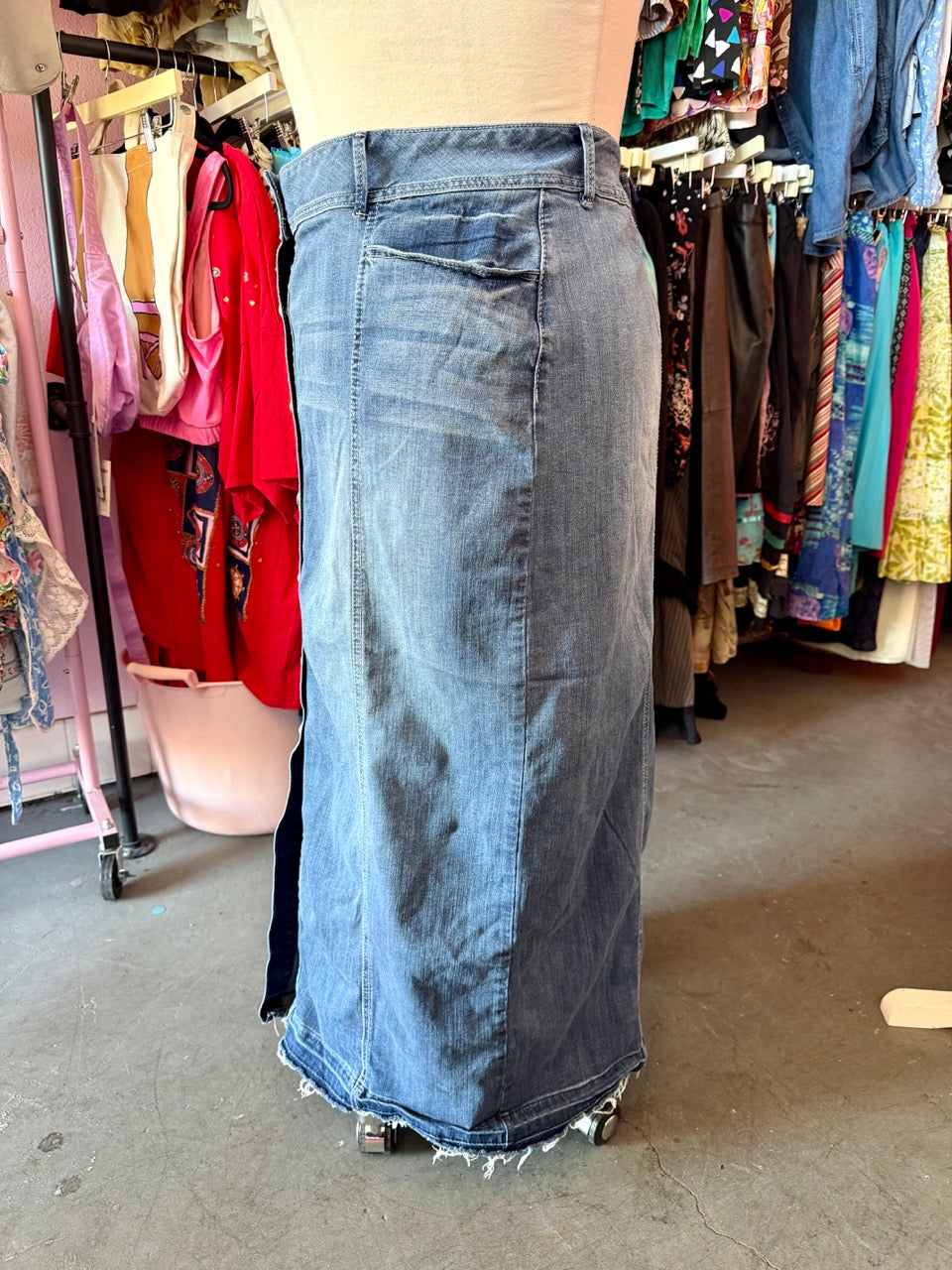 00s Button Front Denim Skirt - Size 3X/4X