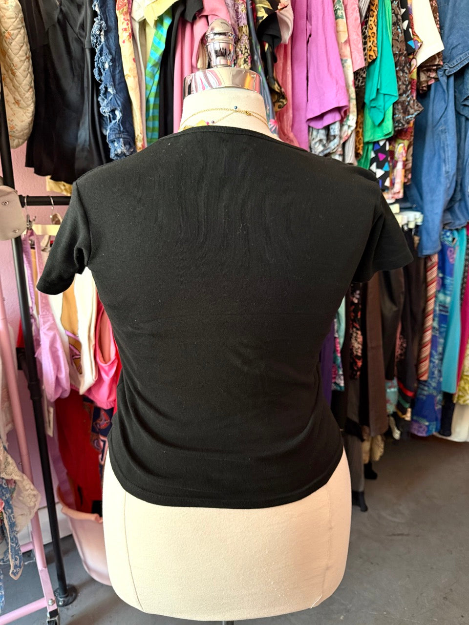 00s Are You Happy to Be in Paris? Bedazzled Baby Tee - Size 1X-3X