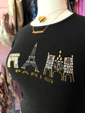 00s Are You Happy to Be in Paris? Bedazzled Baby Tee - Size 1X-3X