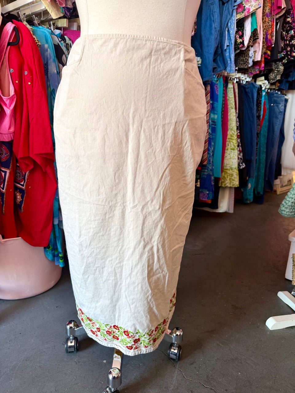 90s Flower Picking Skirt Set - Size 1X/2X