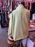 Lime Green Plaid Lightweight Blazer Shacket - 3X