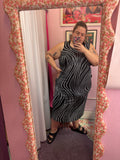 Sleeveless 90's Stretchy Midi Dress - 2X - 4X