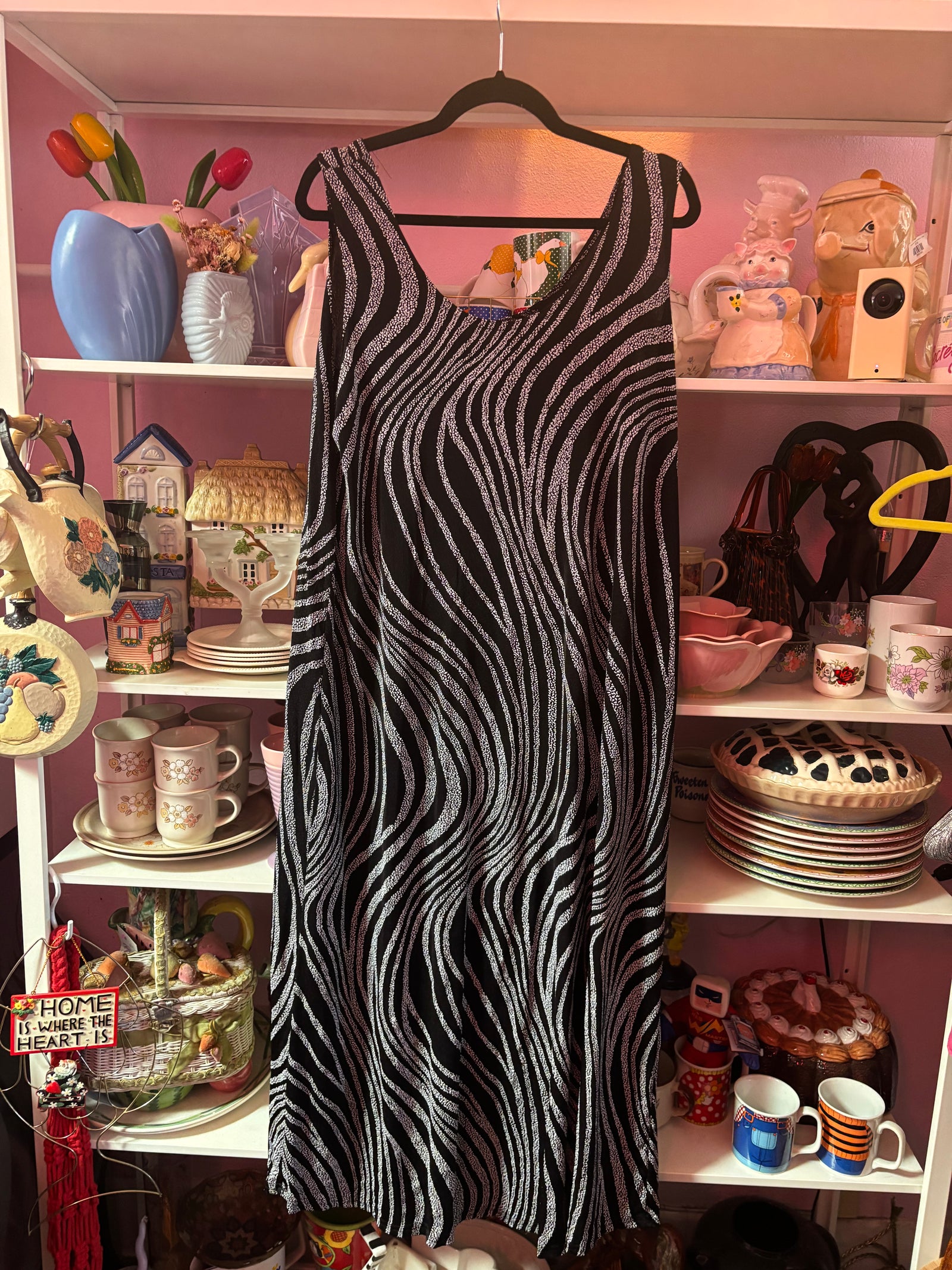 Sleeveless 90's Stretchy Midi Dress - 2X - 4X