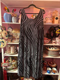 Sleeveless 90's Stretchy Midi Dress - 2X - 4X