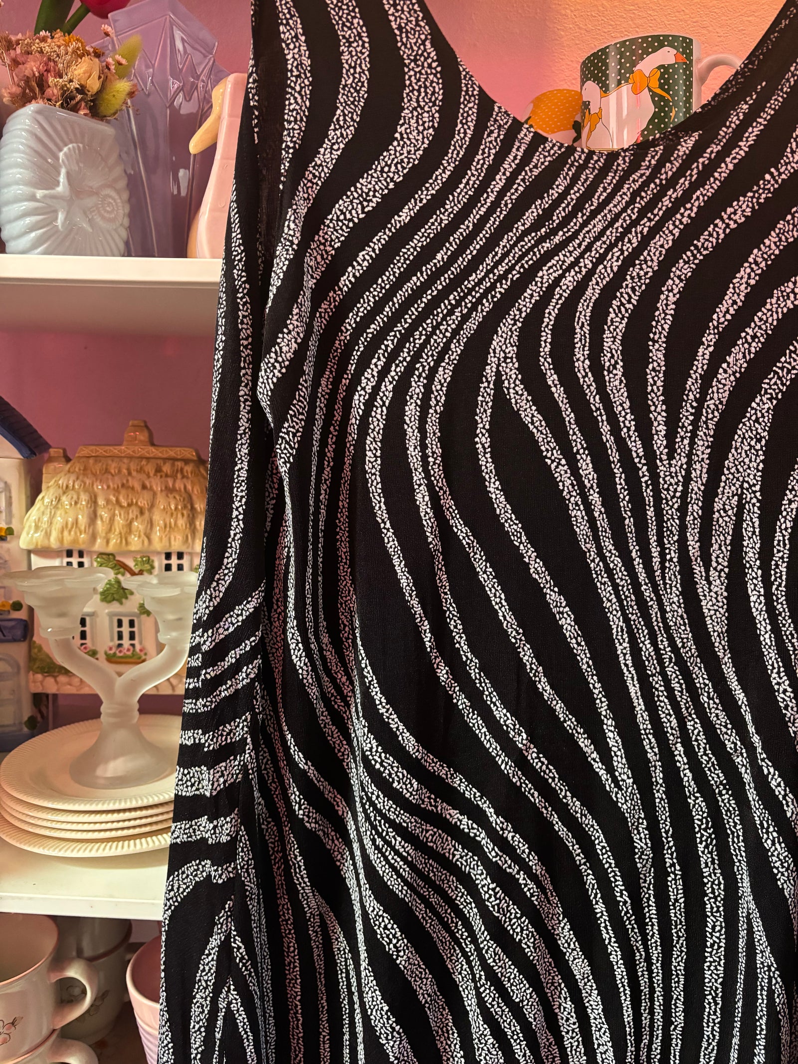 Sleeveless 90's Stretchy Midi Dress - 2X - 4X